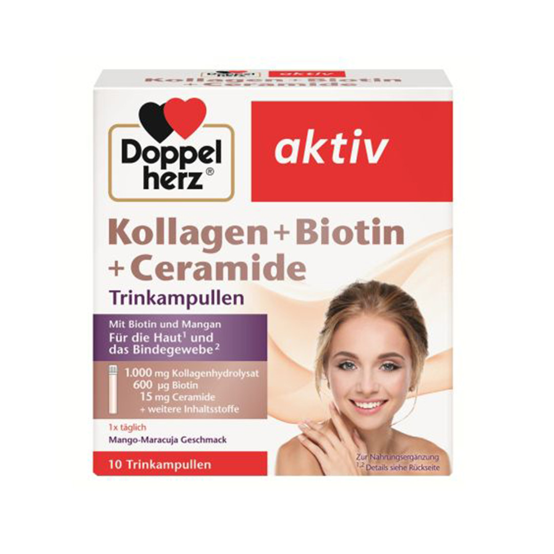 Kollagen + Biotina + Ceramide, 10 flacoane, Doppelherz