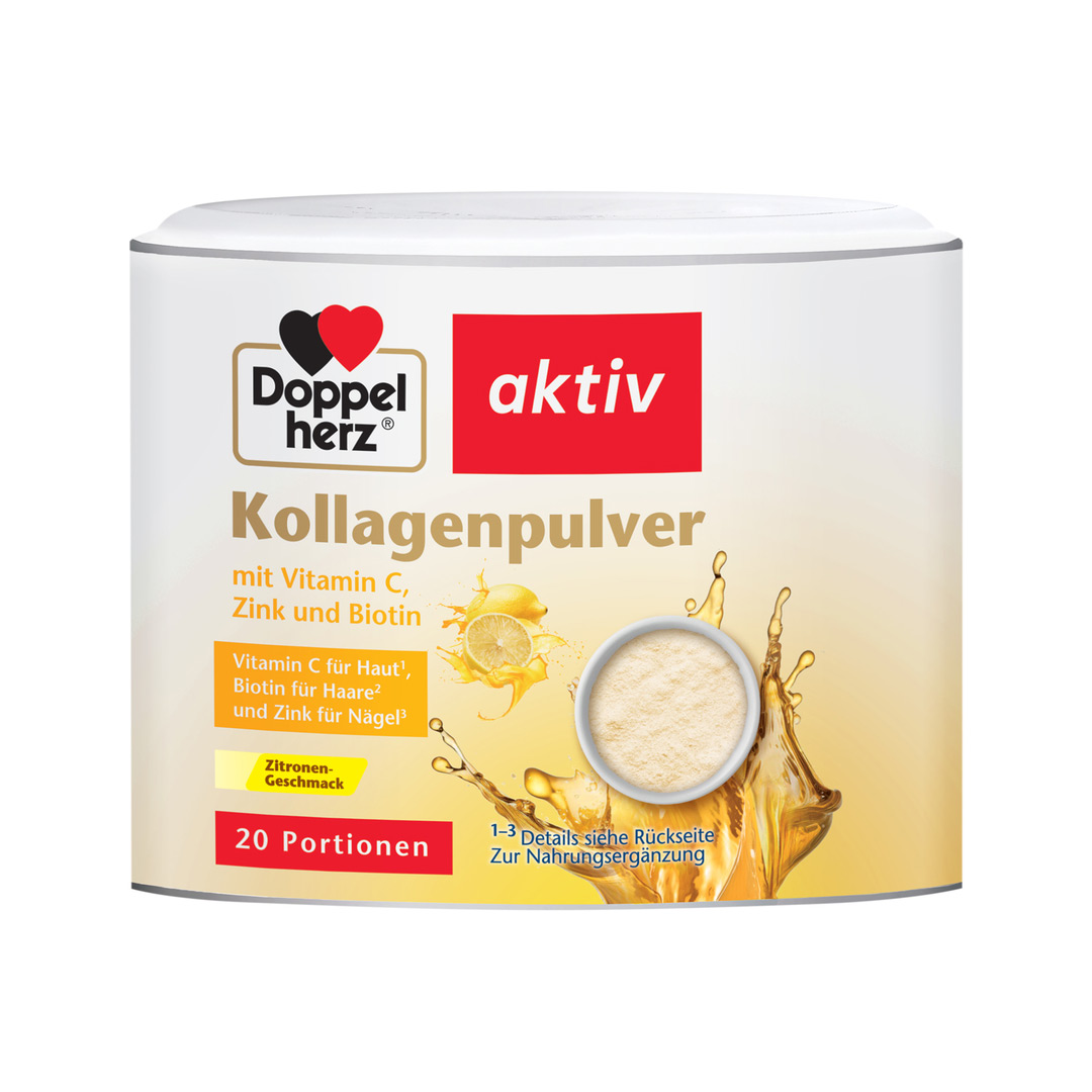 Kollagen pudra cu colagen hidrolizat, vitamine si zinc Aktiv, 150 g, Doppelherz