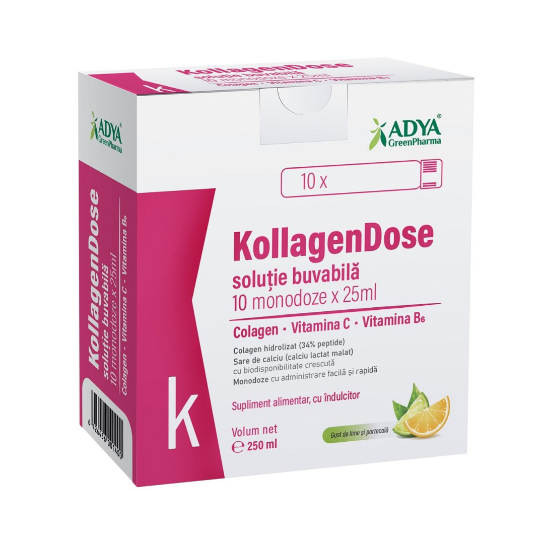 Kollagendose solutie buvabila, 10 monodoze x 25 ml, Adya Green Pharma