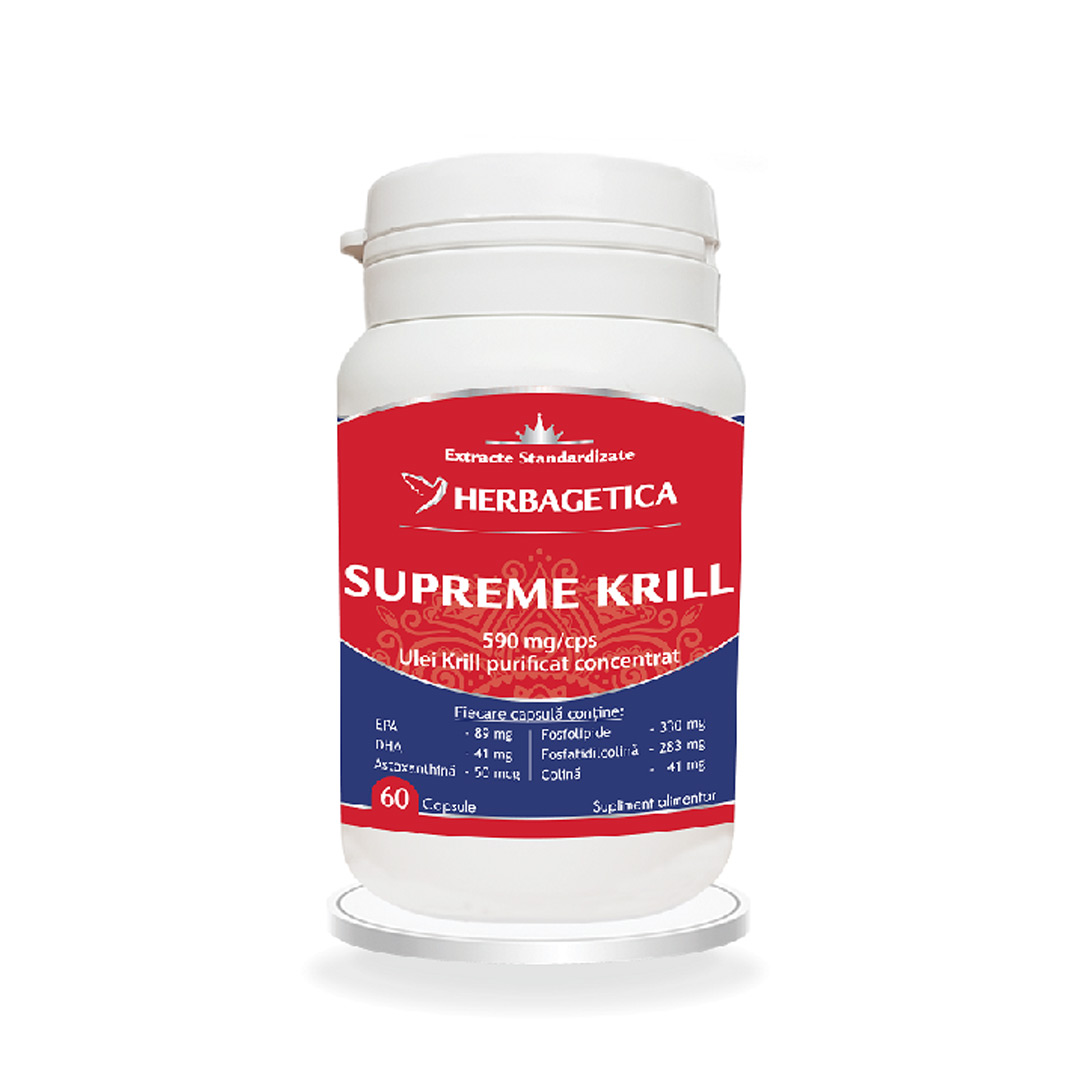 Krill Oil Supreme Omega 3, 60 capsule,, Herbagetica