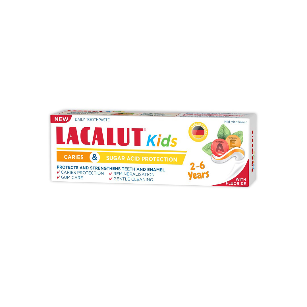 Pasta de dinti 2-6 ani Lacalut Kids, 55 ml, Theiss Naturwaren