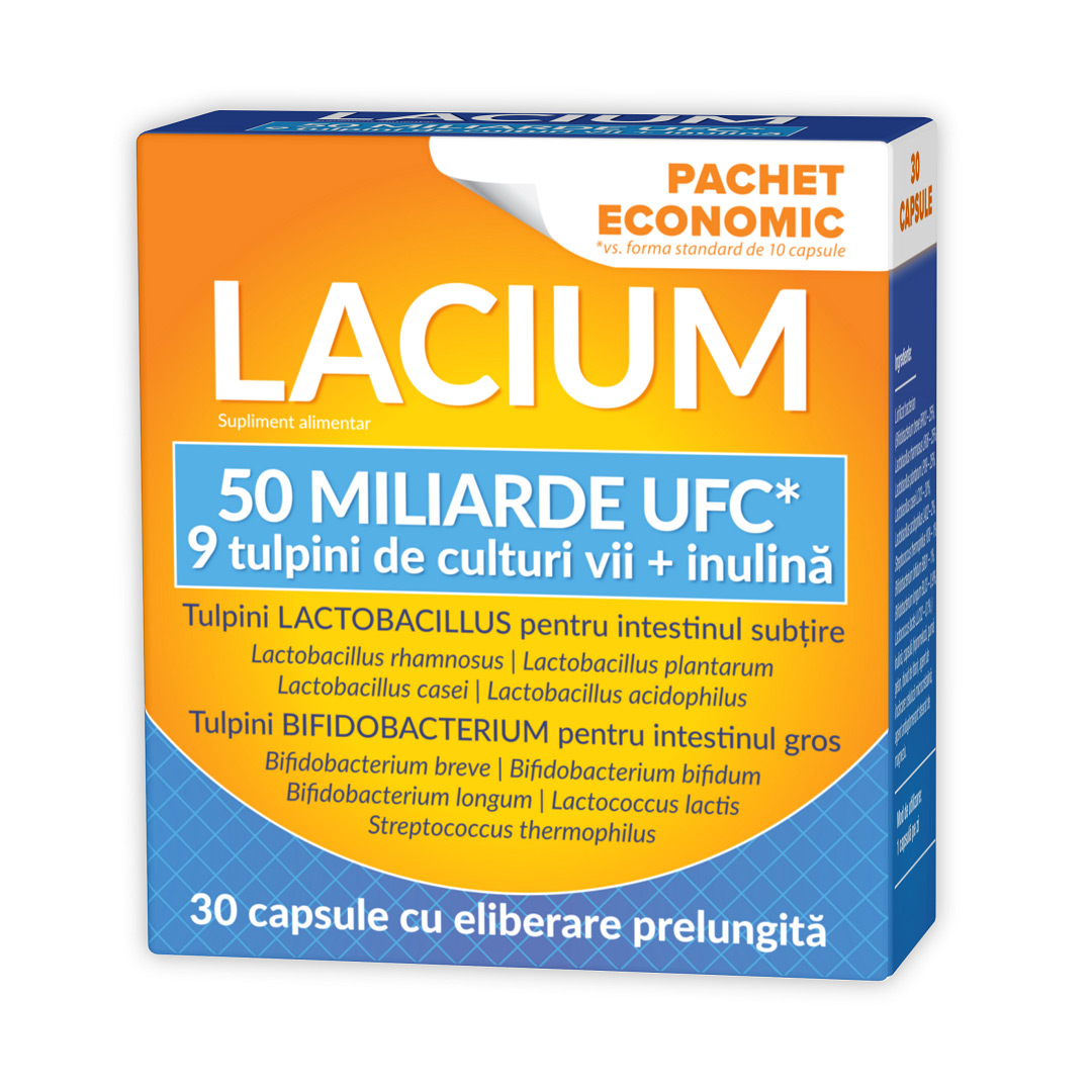 Lacium 50 miliarde UFC, 30 capsule, Natur Produkt