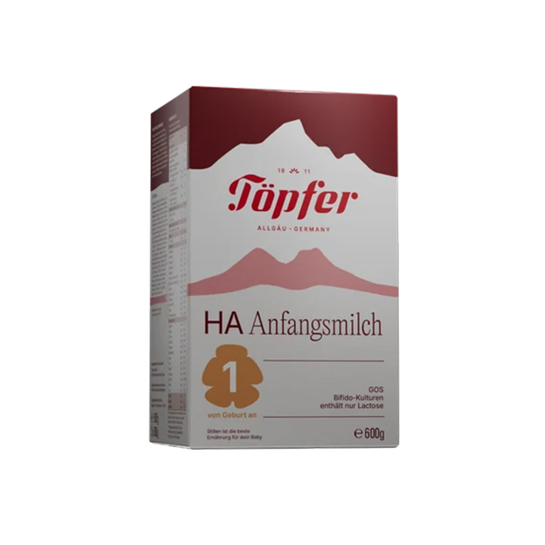 Lapte praf hipoalergenic HA 1, de la nastere, 600 g, Topfer