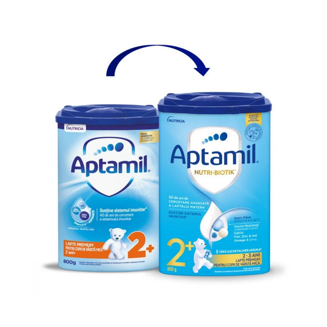 Lapte praf Nutricia Aptamil Junior 2+, 800 g, 24-36 luni 