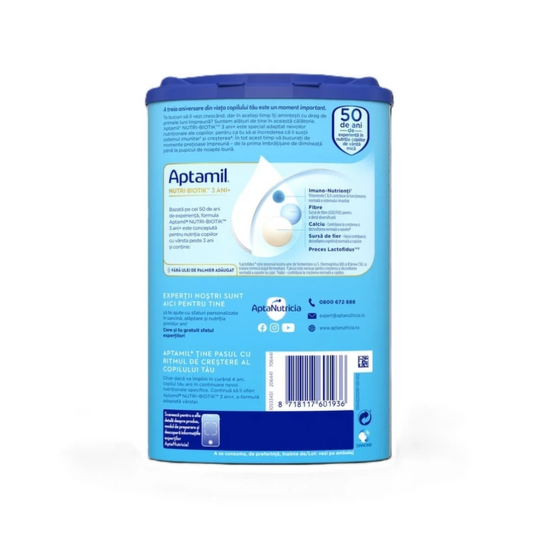 Lapte praf Nutricia Aptamil Junior 3+, 800 g, de la 3 ani, [3],farmaciabajan.ro
