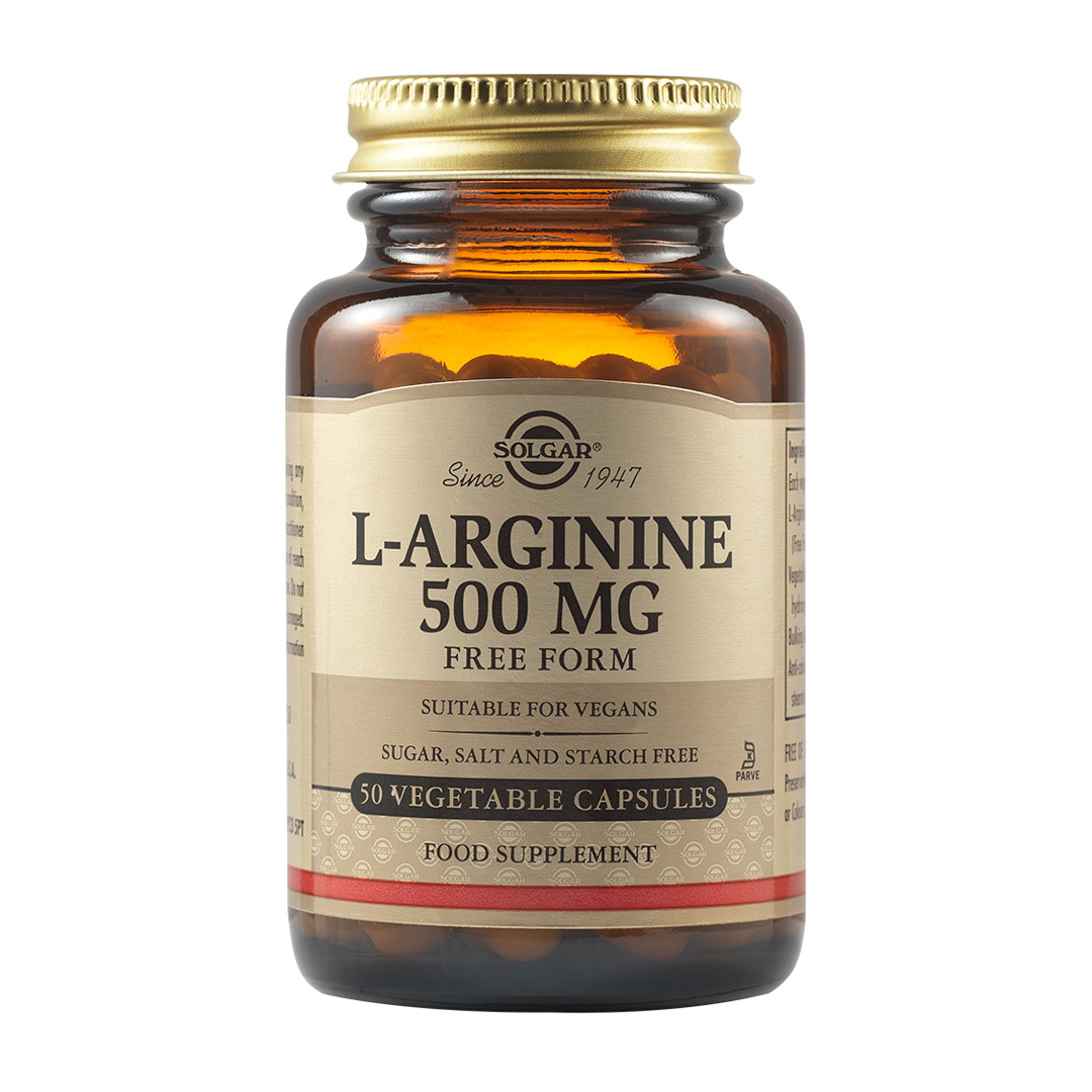 L-Arginina 500 mg, 50 capsule, Solgar