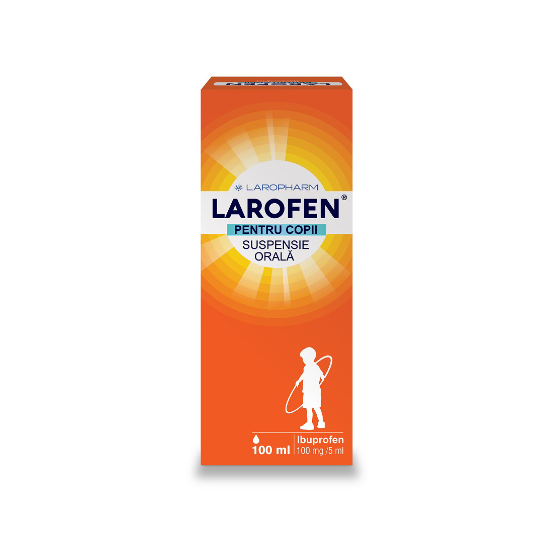 Larofen pentru copii, 100 mg/ 5 ml suspensie orala, 100 ml, Laropharm