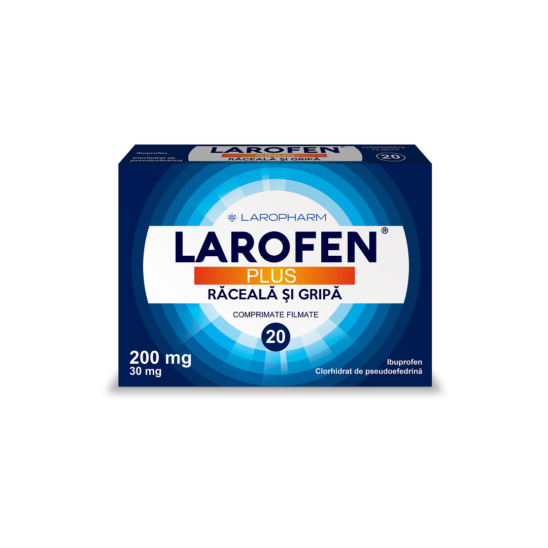 Larofen Plus raceala si gripa, 20 comprimate, Laropharm