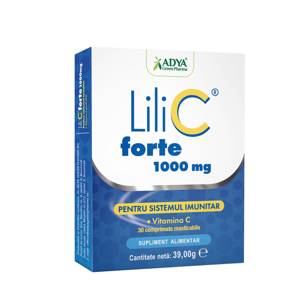 Lili C forte 1000 mg, 30 comprimate masticabile, Adya Green Pharma