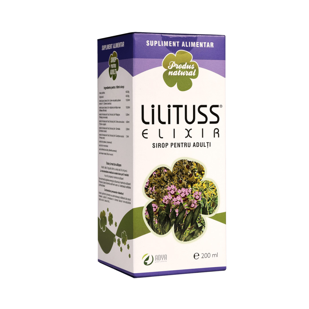 LiliTUSS Elixir sirop pentru adulti, 200 ml, Ayda Green Pharma