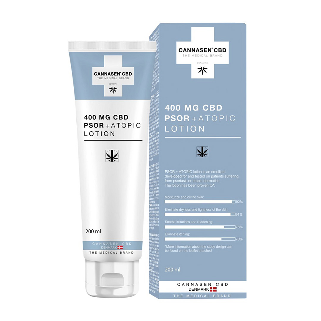 Lotiune PSOR + ATOPIC CBD 400 mg, 200 ml, Cannasen