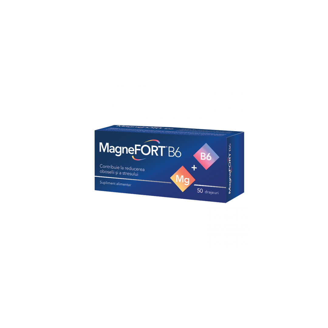 Magnefort B6, 50 drajeuri, Biofarm