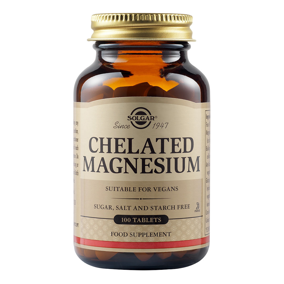 Magneziu Chelat 100 mg, 100 tablete, Solgar