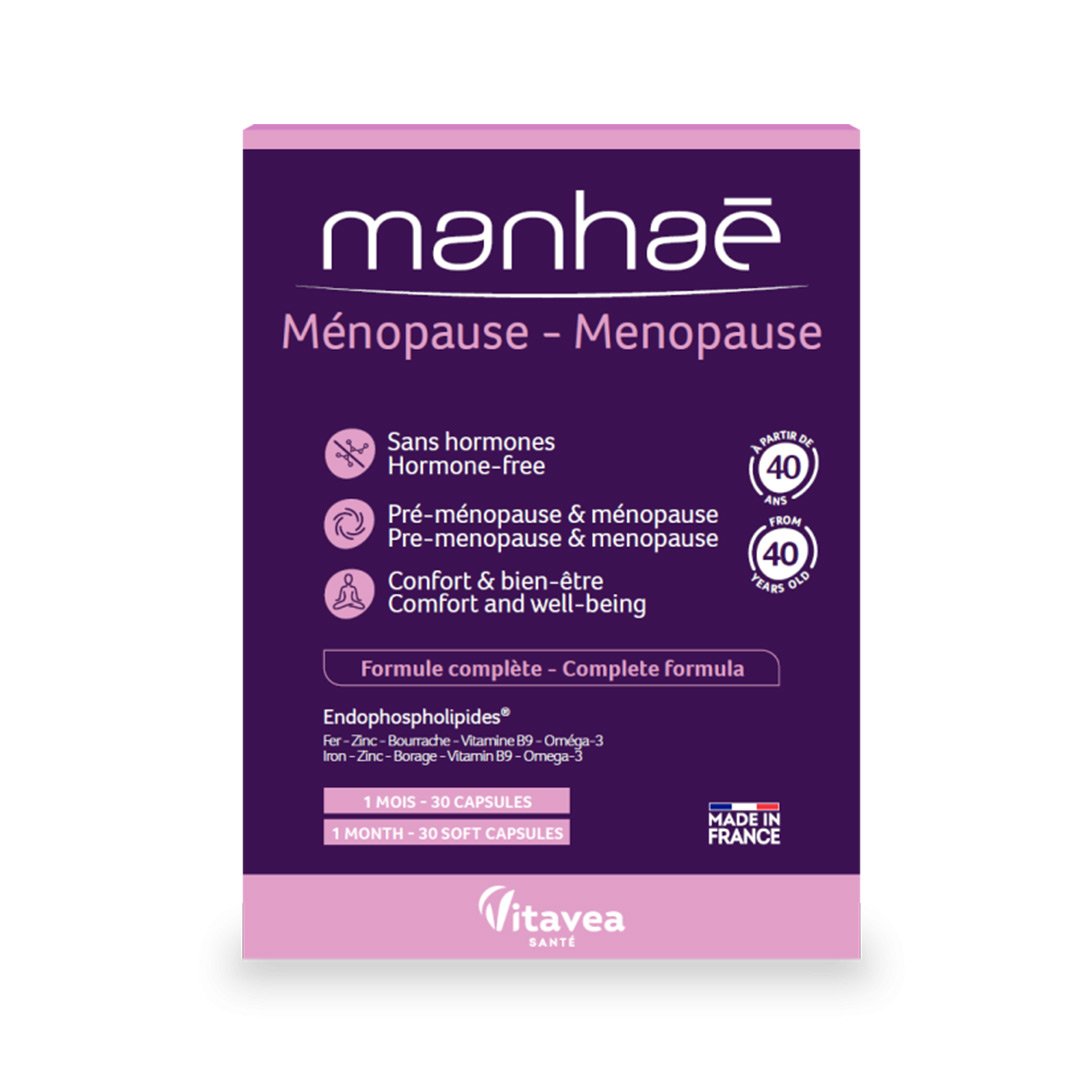 Manhaé Ménopause, Menopauza, pentru menopauza si premenopauza, 30 capsule vegetale – pentru 1 luna, Vitavea