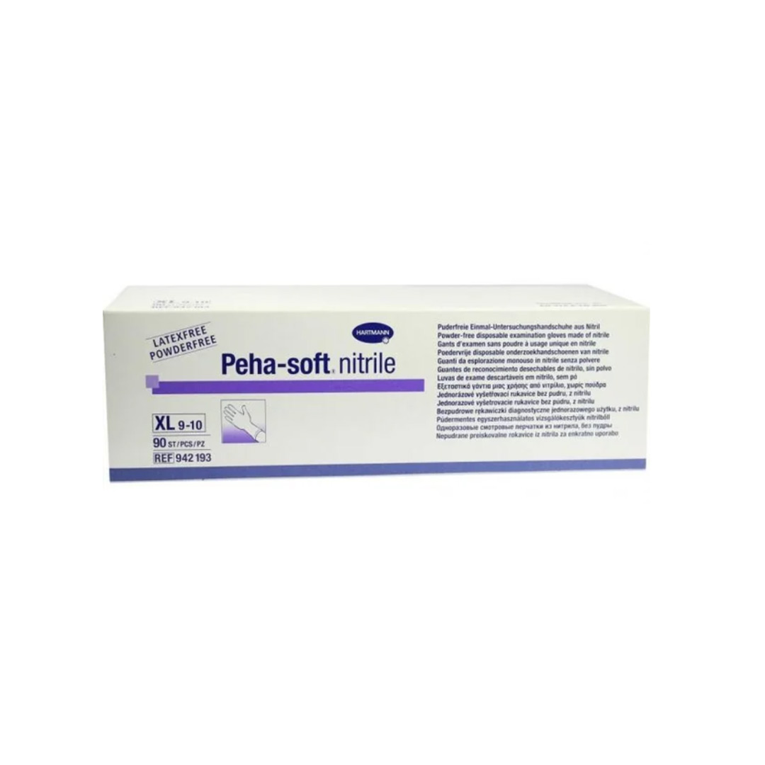 Manusi de examinare albastre din nitril Peha Soft marimea XL, 90 bucati, Hartmann