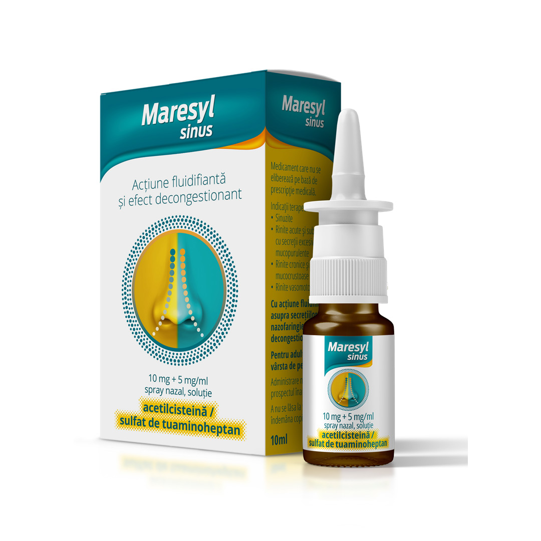 Maresyl Sinus, 10 mg + 5 mg/ml spray nazal, solutie, 10 ml, Dr. Reddys