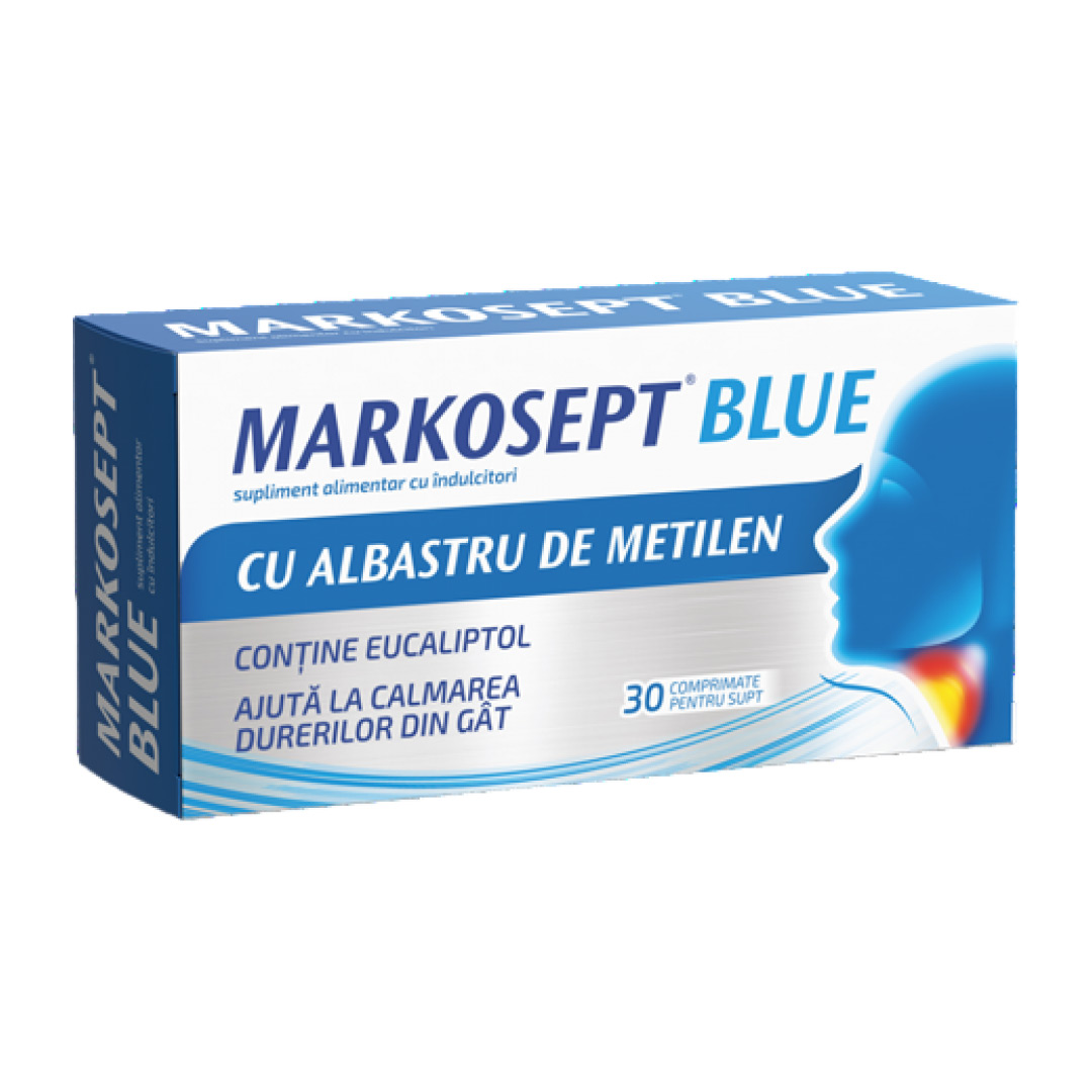 Markosept Blue, 30 comprimate, Fiterman Pharma