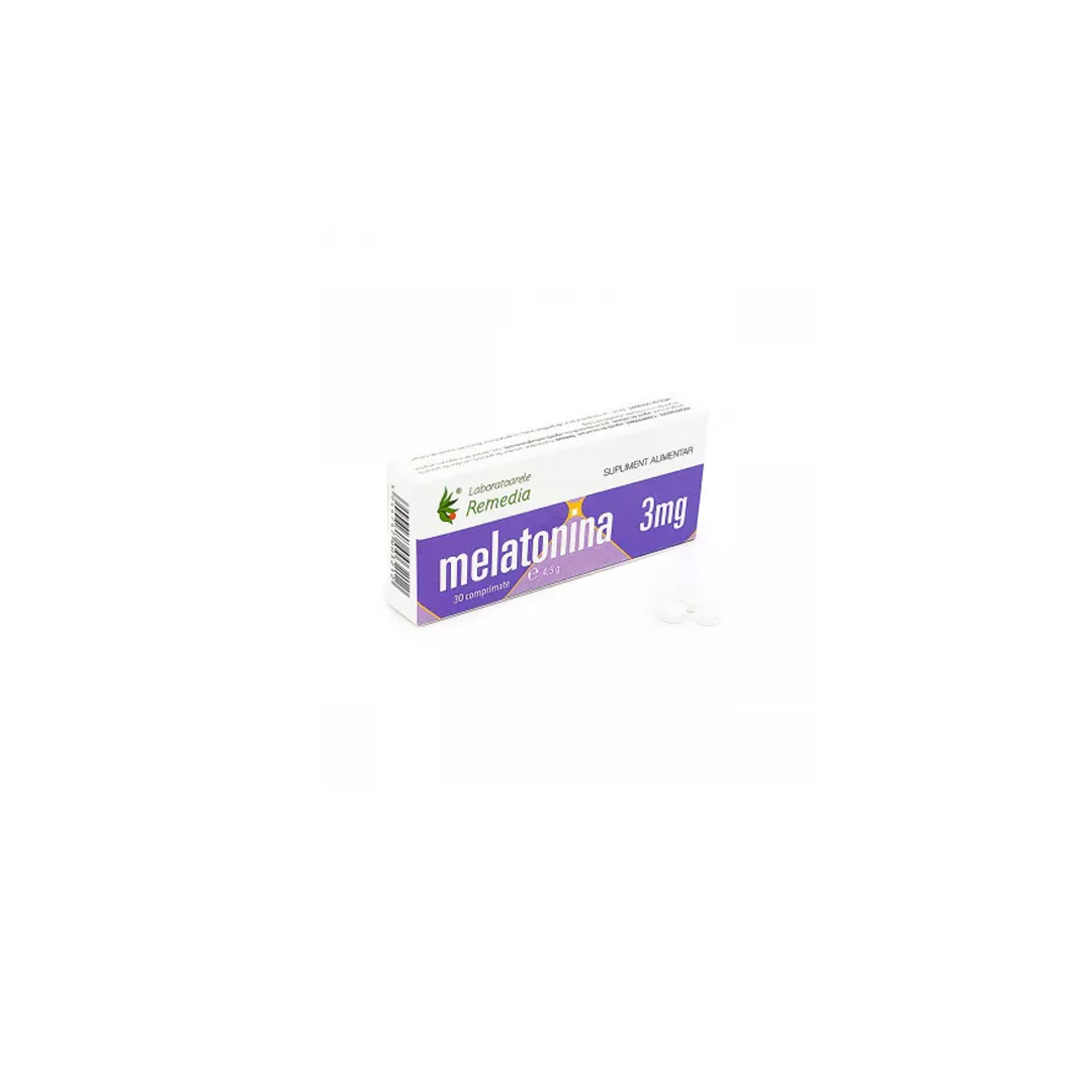 Melatonina 3 mg, 30 comprimate, Remedia