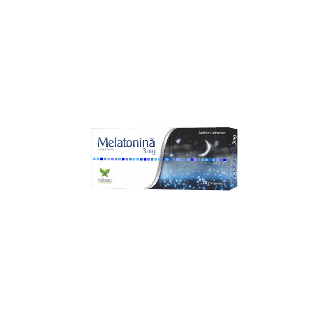 Melatonina 3mg, 20 comprimate, Polisano Pharmaceuticals
