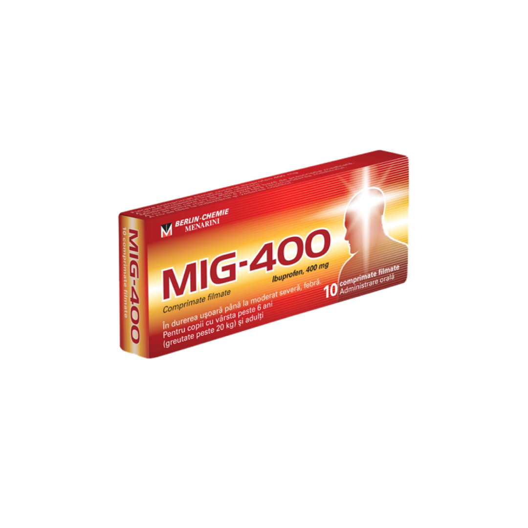 Mig 400, 400 mg, 10 comprimate filmate, Berlin-Chemie Ag