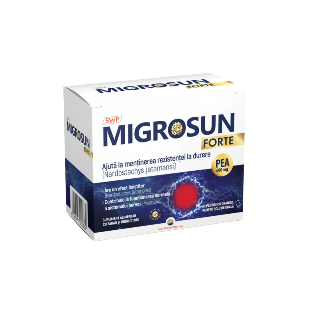 Migrosun Forte, 30 plicuri cu granule pentru solutie orala, Sun Wave