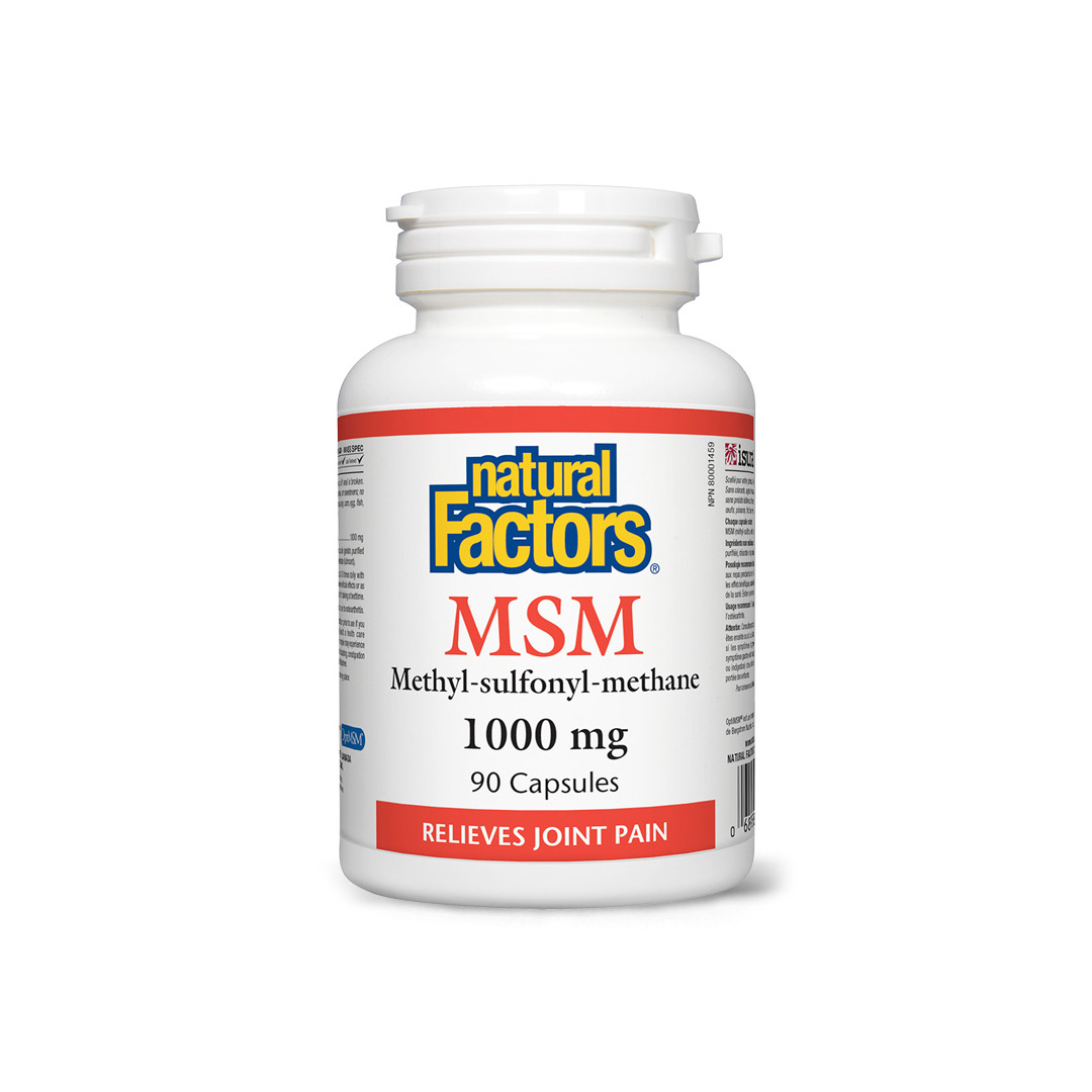 MSM (Metil Sulfonil Metan) Natural Factors, 1000 mg, 90 capsule