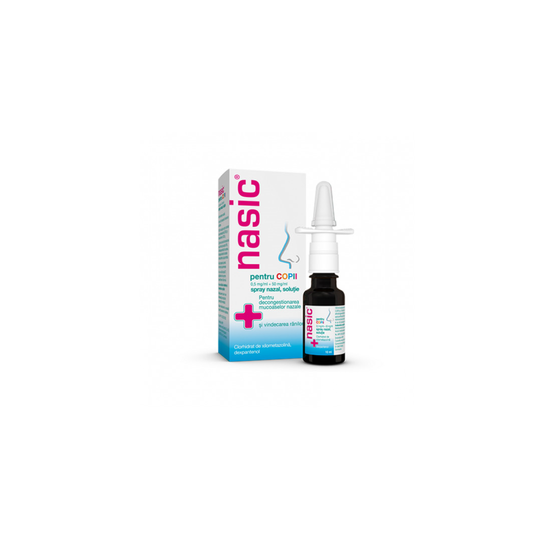 Nasic pentru copii spray nazal, solutie, 0,5 mg/ml + 50 mg/ml, 10 ml, Cassella Med 
