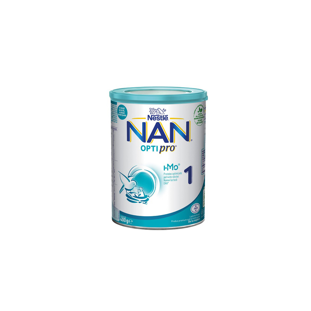Nan 1 Optipro HM-O Formula de lapte Premium, +0 luni, 400 g, Nestle
