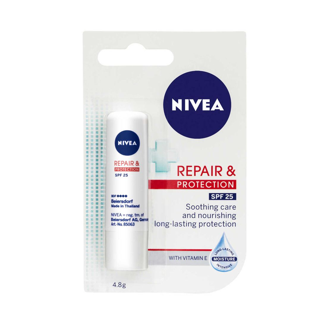 Balsam de buze Nivea Lip Care Repair&Beauty, 4.8 g