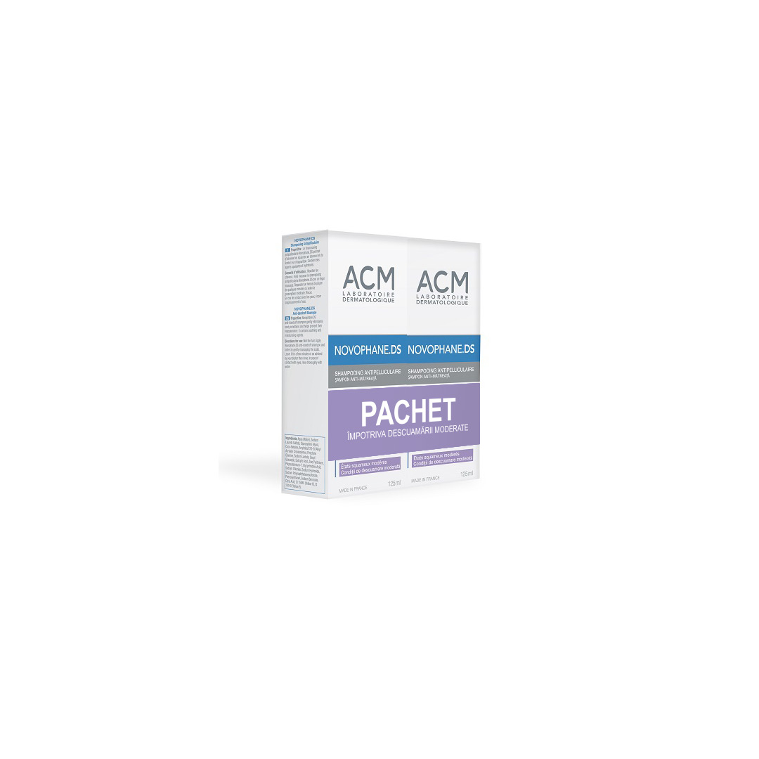 Pachet: sampon antimatreata Novophane DS, 125 ml + 125ml, Acm