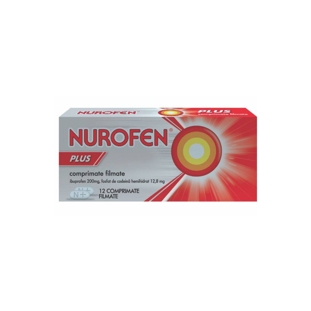 Nurofen Plus 200 mg, 12 comprimate filmate,Reckitt Benckiser Healthcare