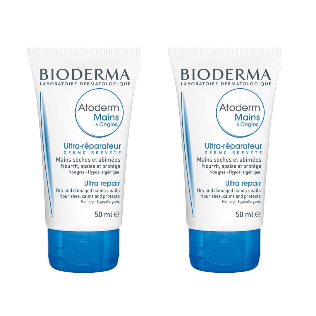 Oferta: Pachet Crema de maini Atoderm, 2 x 50 ml, Bioderma (70% reducere la al 2-lea produs)