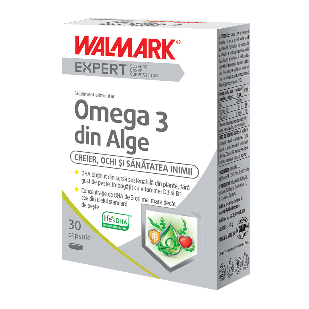 Omega 3 din Alge, 30 capsule, Walmark