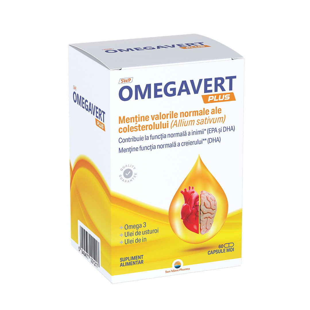 Omegavert Plus, 60 capsule, Sun Wave Pharma