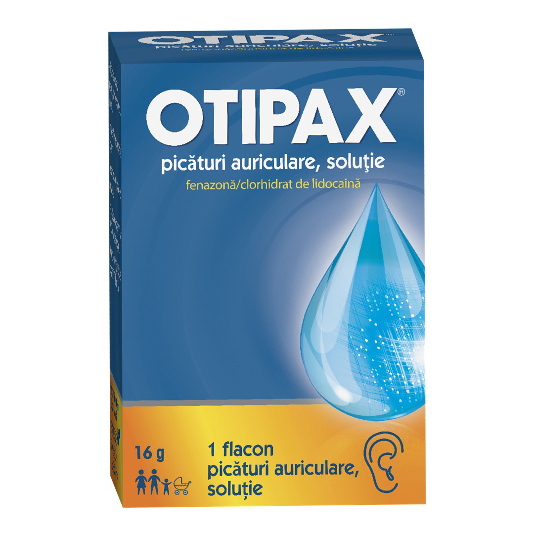 Otipax picaturi auriculare, solutie, 16 g, Biocodex