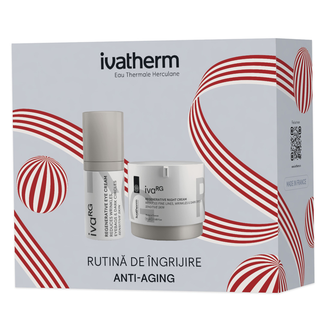 Pachet: Crema de noapte ivaRG 50ml + Crema contur ochi ivaRG 15 ml, Ivatherm
