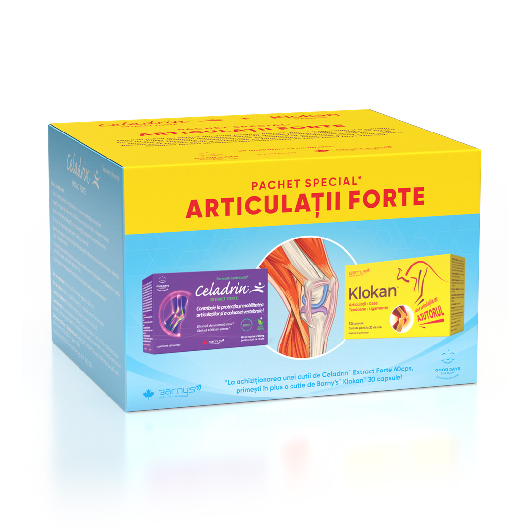 Pachet: Klokan 30 capsule + Celadrin Extract Forte 500 mg 60 capsule, Good Days Therapy