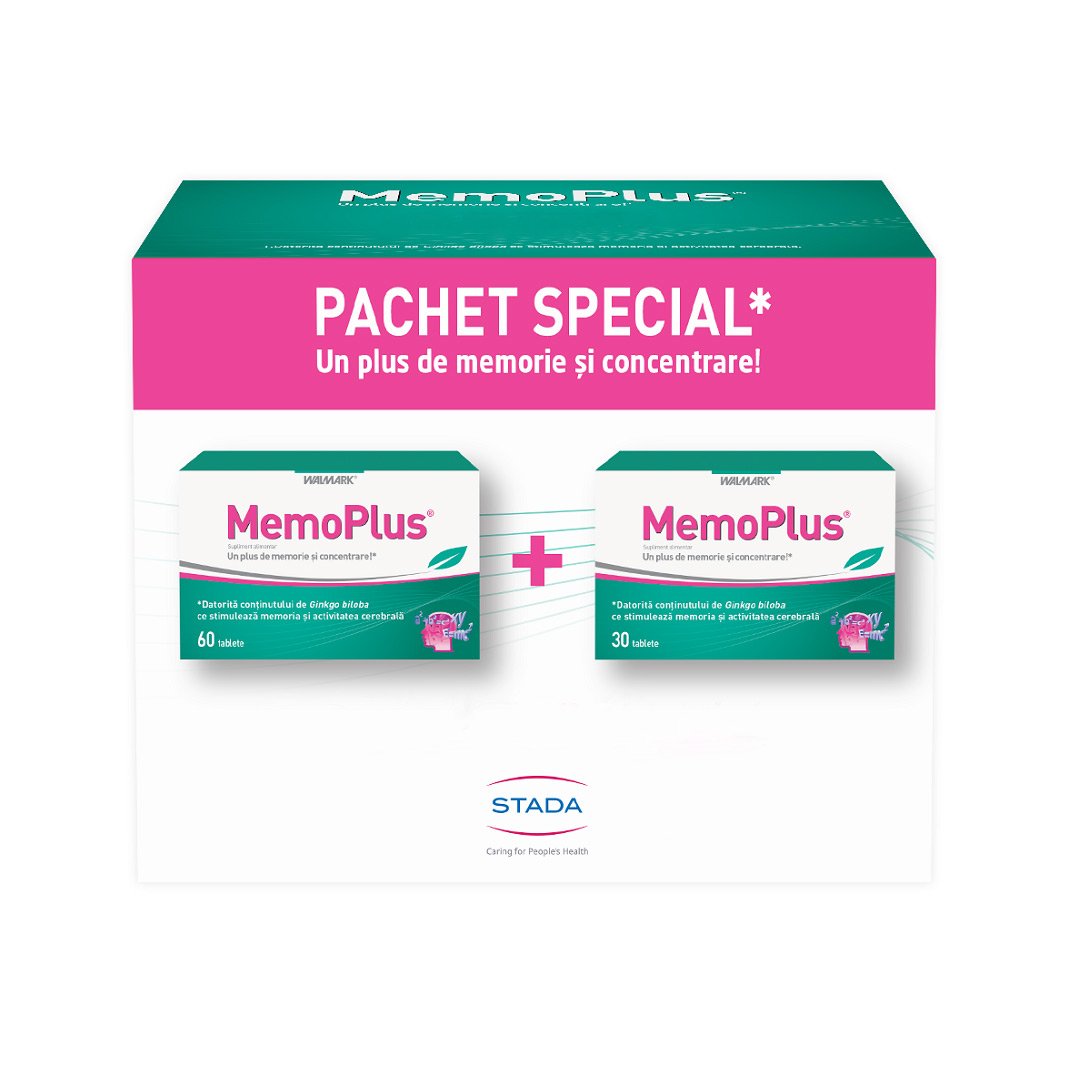 Pachet: MemoPlus, 60 + 30 tablete, Walmark