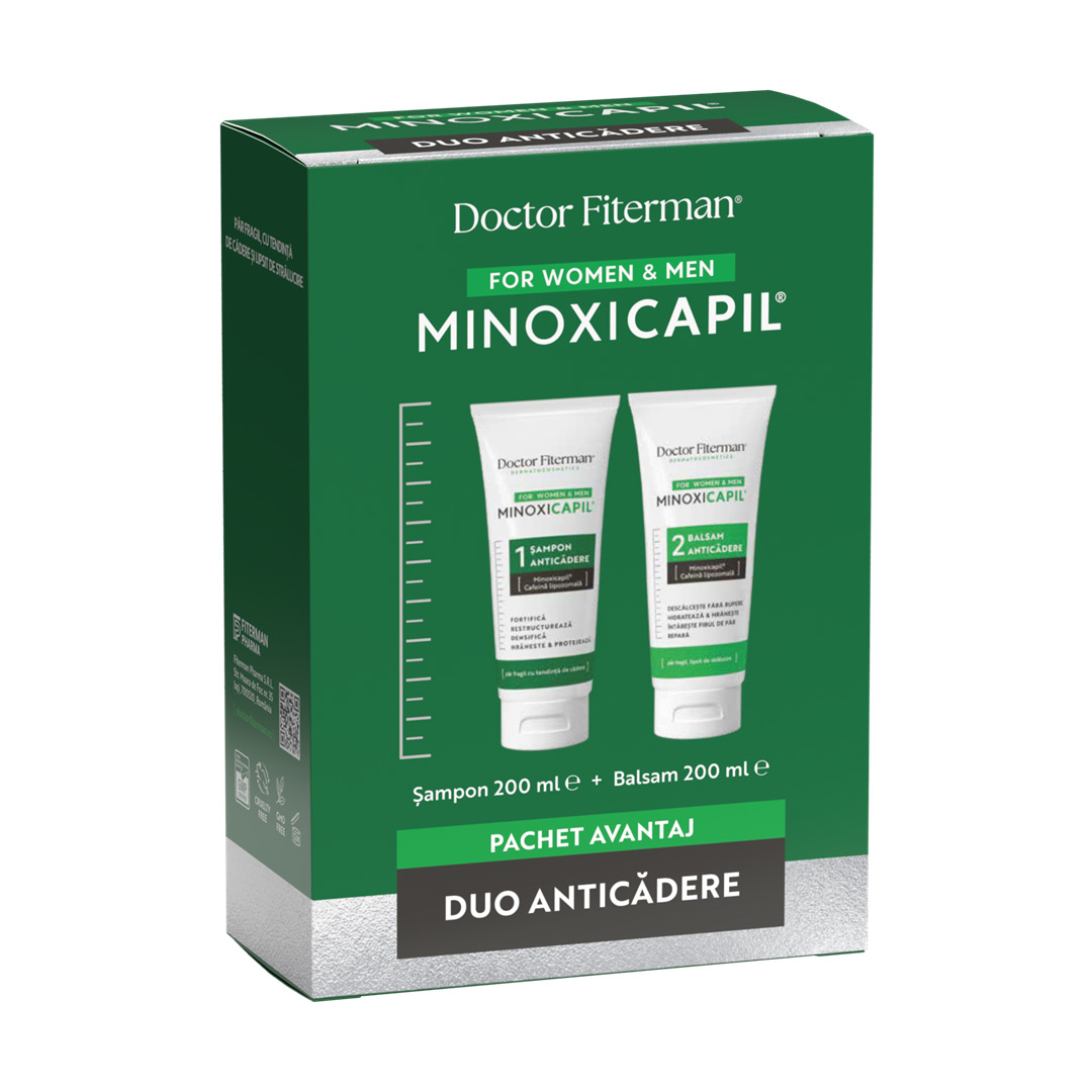 Pachet: Sampon, 200 ml + Balsam, 200 ml Minoxicapil, Doctor Fiterman