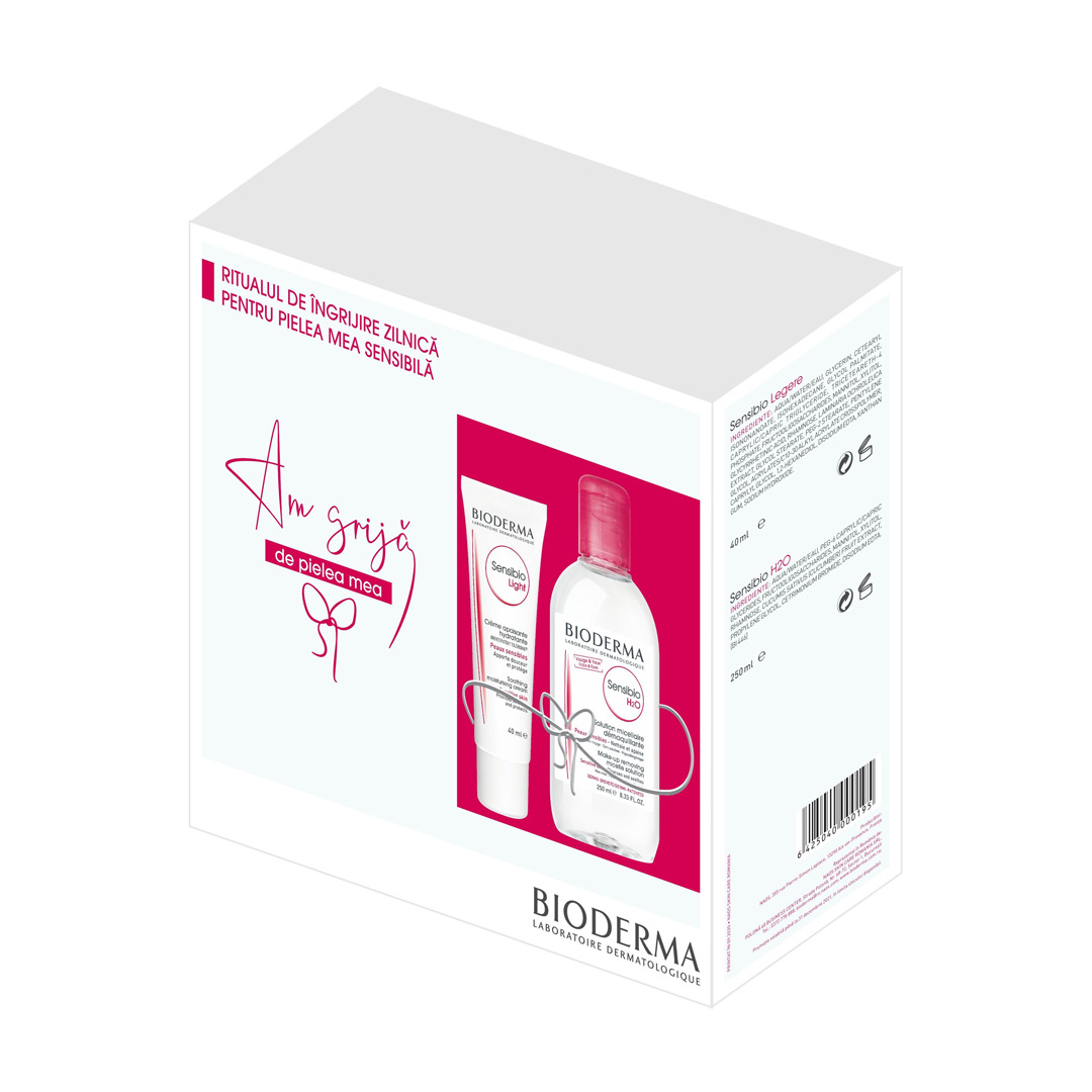 Pachet: Sensibio Legere crema 40 ml + Sensibio H2O, 250 ml, Bioderma