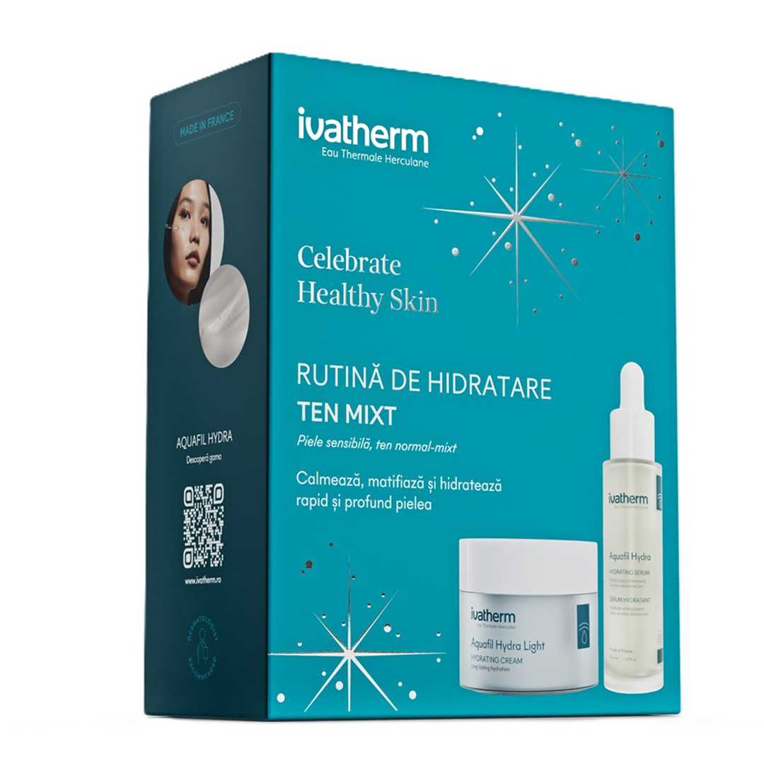 Pachet: Ser Aquafil Hydra 30ml + Crema Aquafil Hydra Light 50ml, Ivatherm