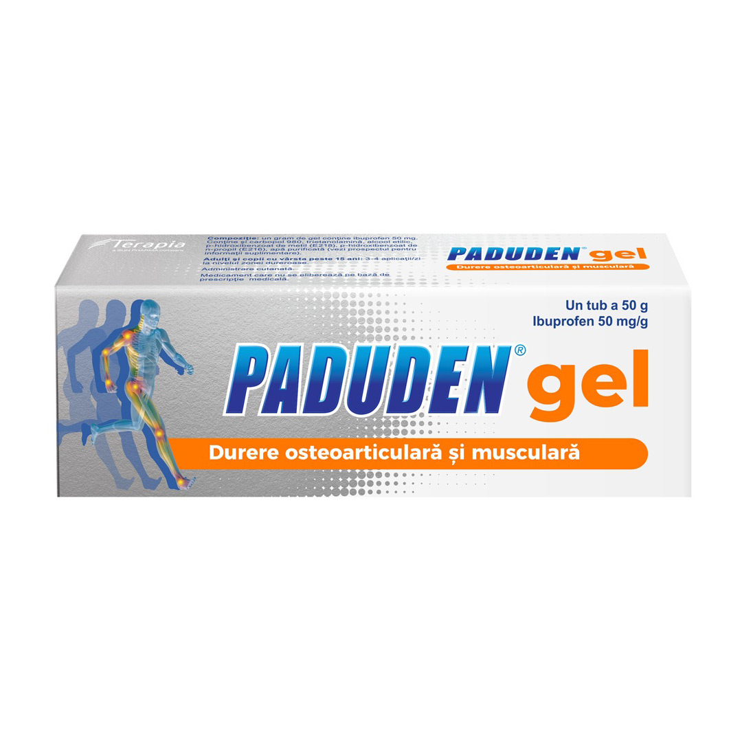 Paduden gel, 50 mg Ibuprofen, 50 g, Terapia