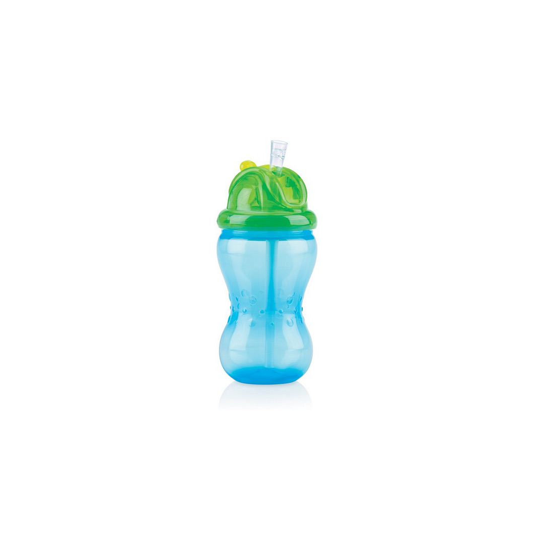 Pahar cu pai Vari Flo Flip It, 360 ml, 12 luni+, Nuby