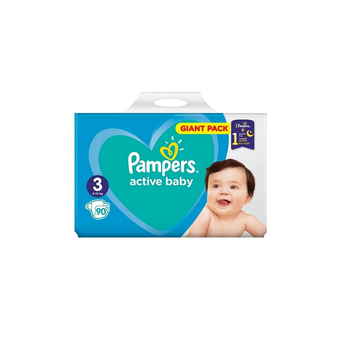 Scutece Pampers Active Baby Nr.3, 6-10 kg, 90 bucati