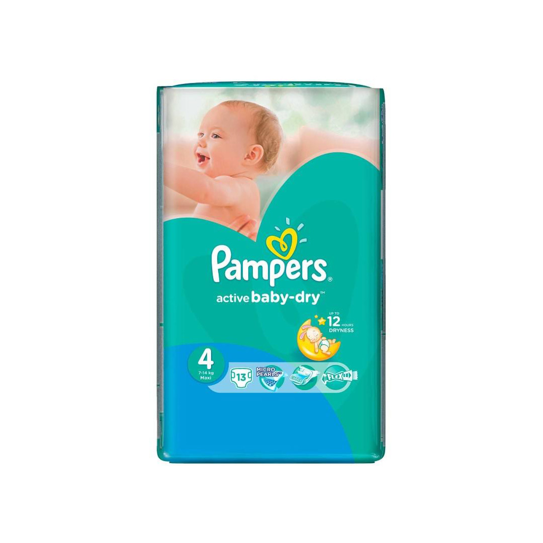 Pampers nr.4, Active Baby Dry, 8-14 kg, 13 bucati