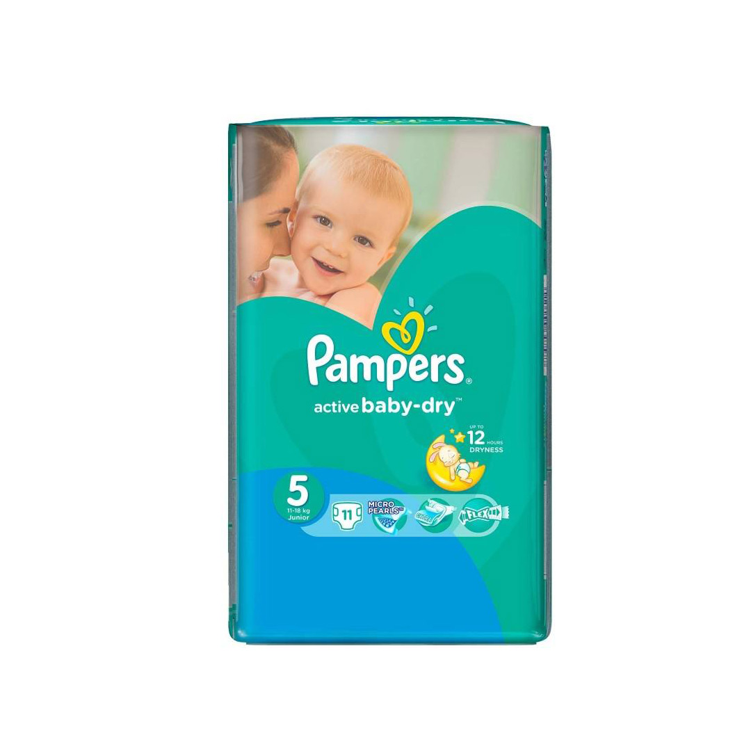 Pampers nr 5, Junior Active Baby Dry, 11-18 kg, 11 bucati