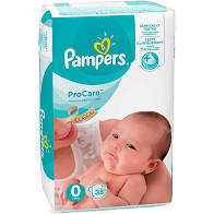 PAMPERS PRO CARE S0 38BUC