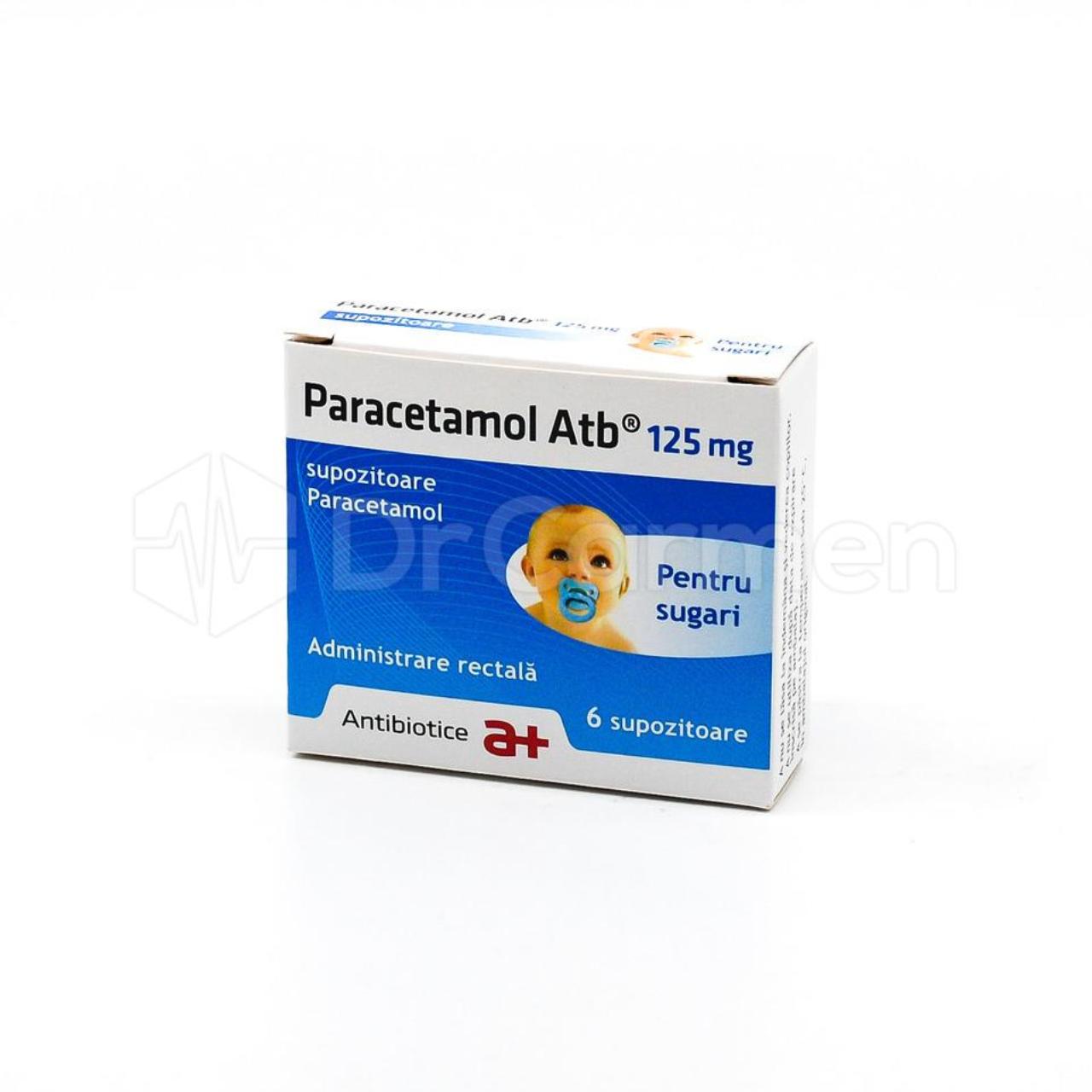 PARACETAMOL ATB 125 mg x 2 CUTIE CU 2 FOLII PVC X 3 SUPOZ.