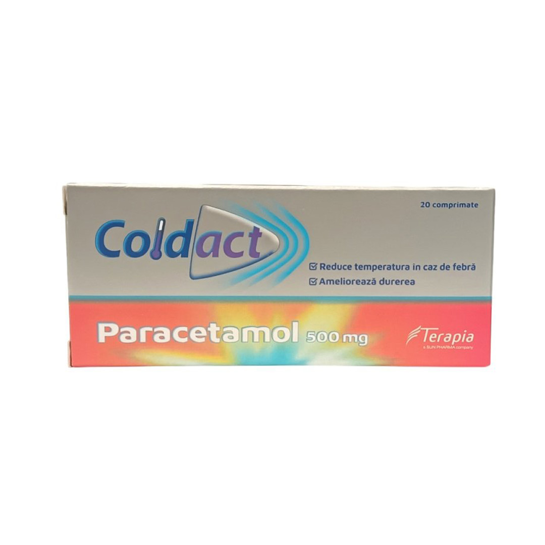 Paracetamol Coldact 500 mg, 20 comprimate, Terapia