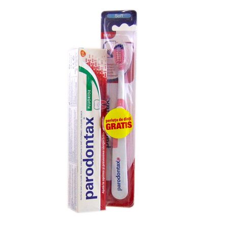 PARODONTAX Pasta de Dinti Floride 75ml+Periuta Cad